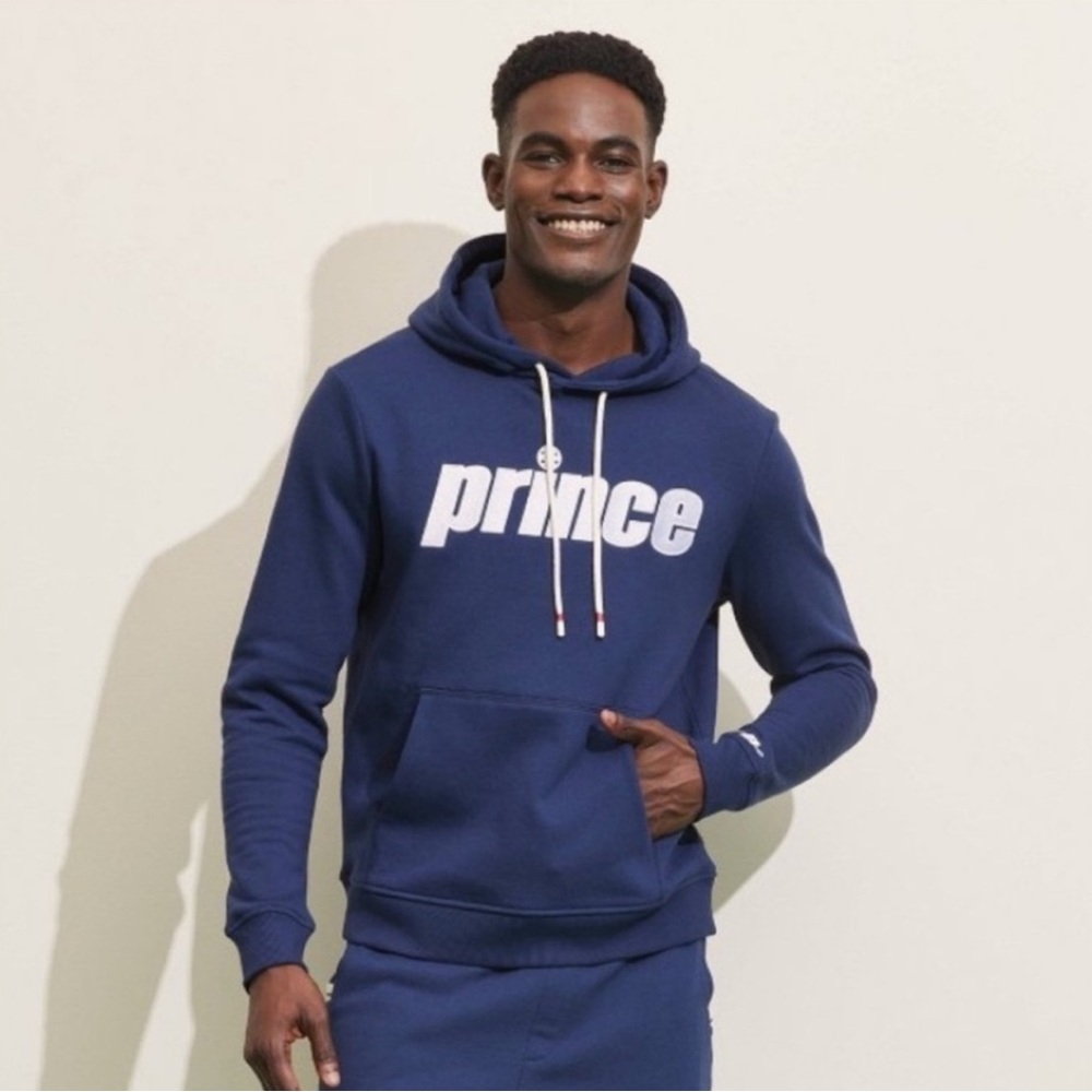 Prince x Target Pickleball Fleece Hooded Pullover Sweatshirt  Navy Blue sz M